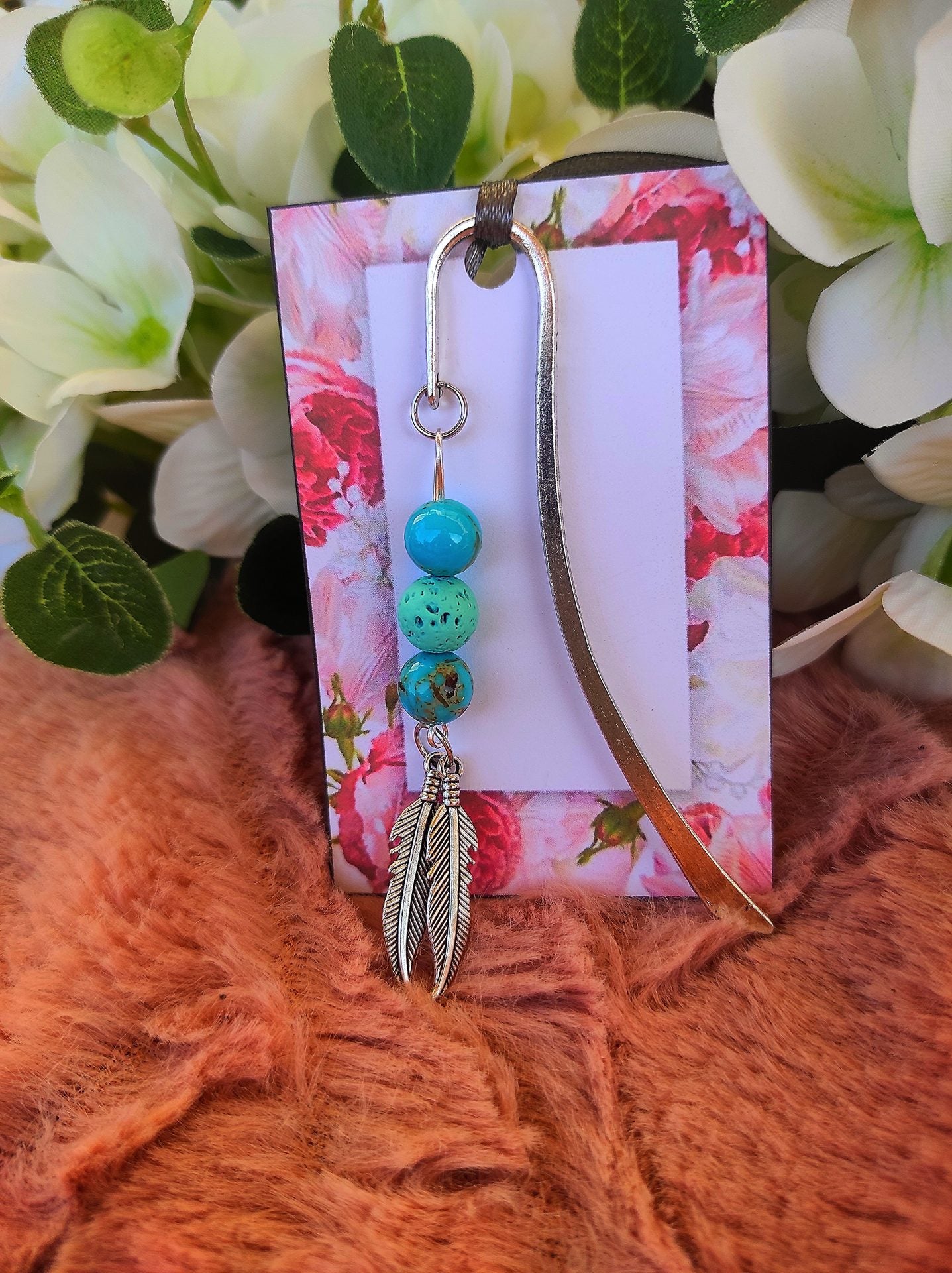 Bohém türkiz könyvjelző